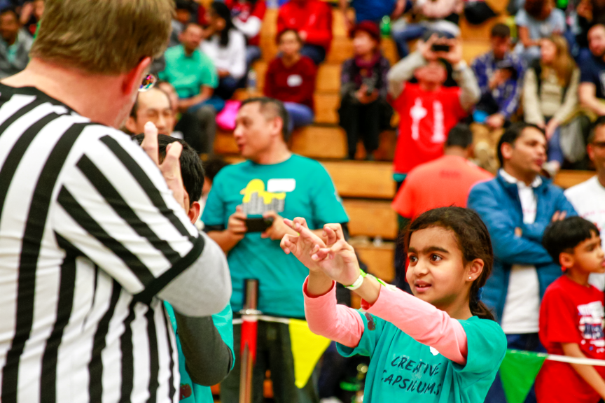 FIRST LEGO League team member and referee