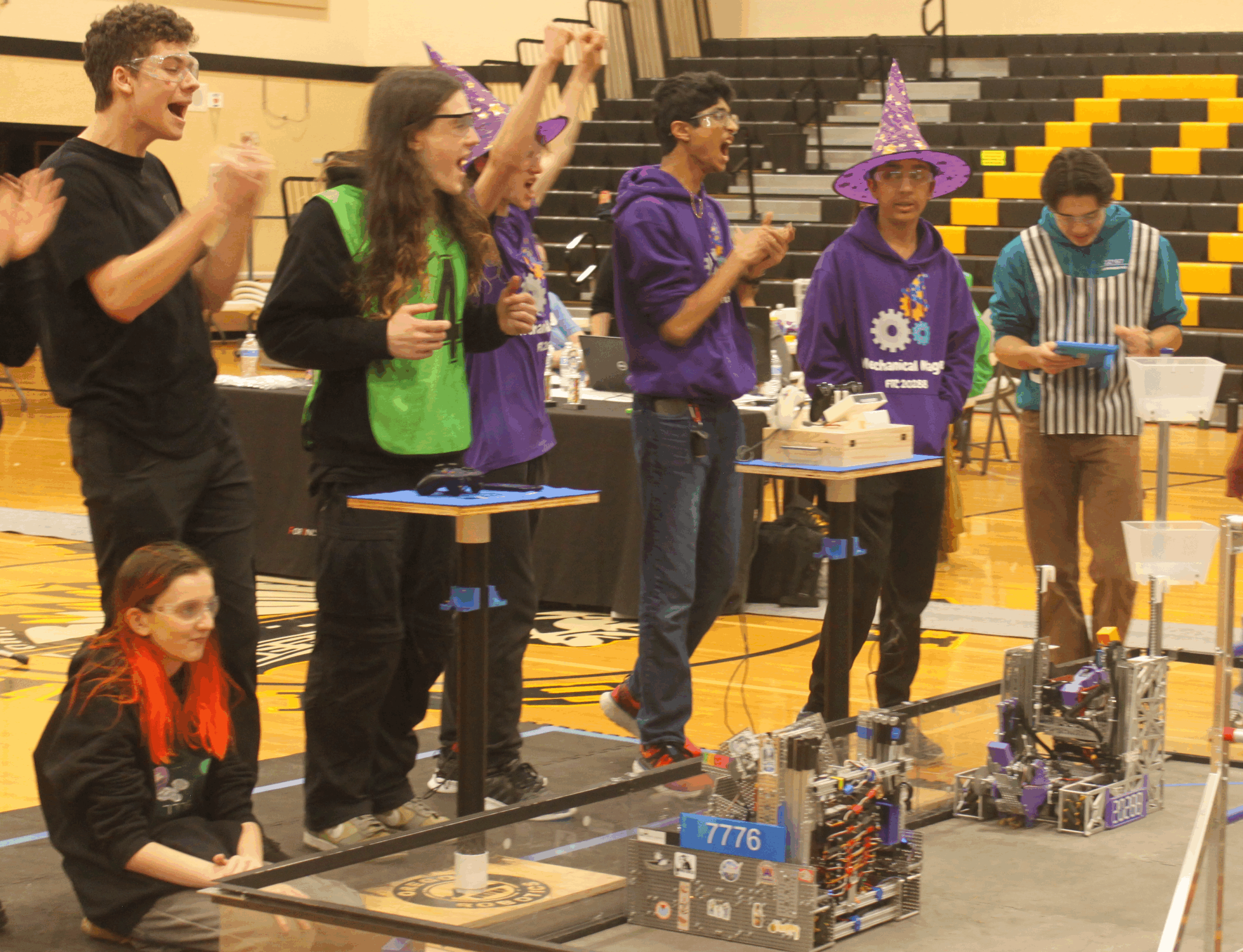 Students at FIRST Tech Challenge field